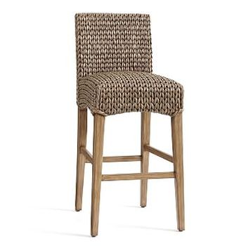 Seagrass Barstool Counter Height Gray, Counter Top Wicker Bar Stools
