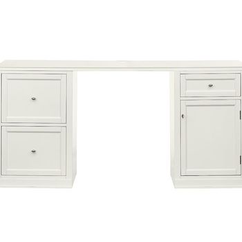 Livingston Executive Desk Montauk White Pottery Barn