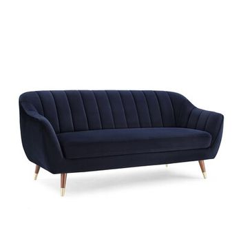 Lilo Velvet Chesterfield 65 Round Arm Loveseat Allmodern