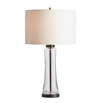 Berkeley Usb Table Lamp 25 Bronze, Clear Glass And Bronze Table Lamp