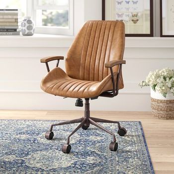 leonardo genuine leather task chair