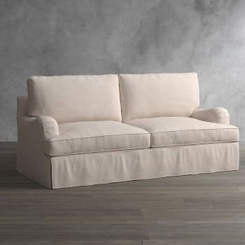 Pb English Arm Slipcovered Sofa 80 5 Box Edge Down Blend Wrapped Cushions Washed Linen Cotton Silver Taupe Pottery Barn Pb English Arm Slipcovered Sofa 80 5, Pb English Arm Slipcovered Sofa
