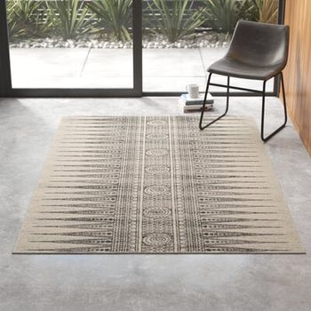 Colangelo Geometric Black Indoor Outdoor Area Rug Wayfair