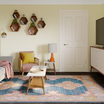 Midcentury Modern, Scandinavian Living Room Design by Rhonda Stanbury Interior Designer Dipti