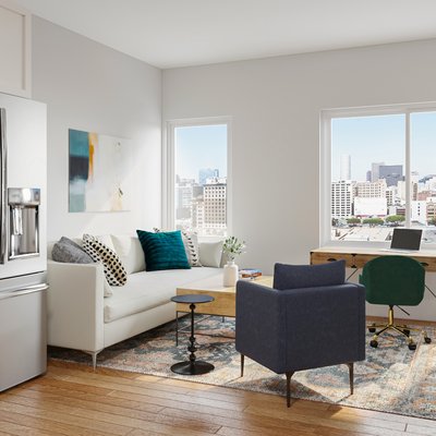 Midcentury Modern Living Room Design by Rhonda Stanbury Interior Designer Megan