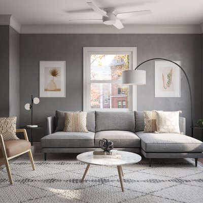 Modern, Midcentury Modern Living Room Design by Rhonda Stanbury Interior Designer Randi