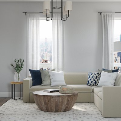 Bohemian, Midcentury Modern, Minimal, Scandinavian Living Room Design by Rhonda Stanbury Interior Designer Amanda