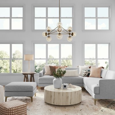 Classic, Coastal, Transitional Living Room Design by Rhonda Stanbury Interior Designer Sarah
