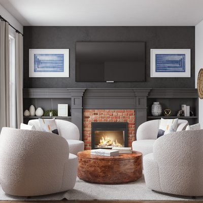 Modern Living Room Design by Rhonda Stanbury Interior Designer Maria