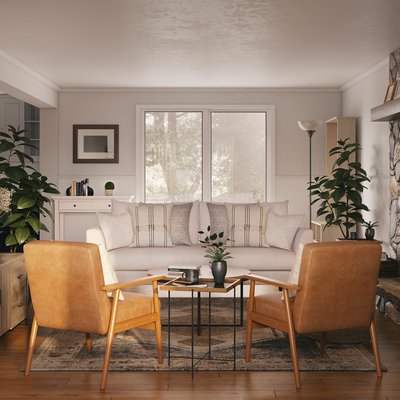 Modern, Industrial, Farmhouse, Midcentury Modern, Minimal Living Room Design by Rhonda Stanbury Interior Designer Nicole