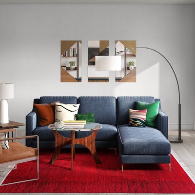 Contemporary, Eclectic, Glam, Midcentury Modern Living Room Design by Rhonda Stanbury Interior Designer Dani