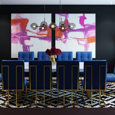 Modern, Glam Dining Room Design by Rhonda Stanbury Interior Designer Marie