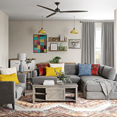 Coastal, Industrial, Country, Southwest Inspired Living Room Design by Rhonda Stanbury Interior Designer Taylor