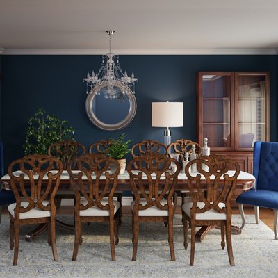 Classic, Glam, Traditional Dining Room Design by Rhonda Stanbury Interior Designer Hayley