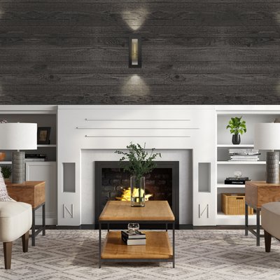 Rustic Living Room Design by Rhonda Stanbury Interior Designer Mariel