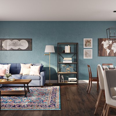 Contemporary, Modern, Bohemian Living Room Design by Rhonda Stanbury Interior Designer Eva