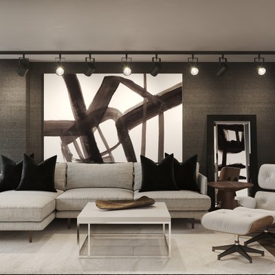 Contemporary, Modern, Minimal Living Room Design by Rhonda Stanbury Interior Designer Julio
