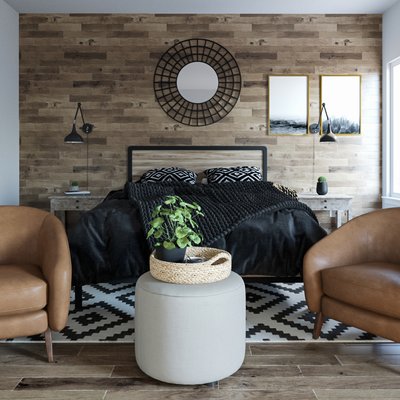 Industrial, Farmhouse Bedroom Design by Rhonda Stanbury Interior Designer Carly
