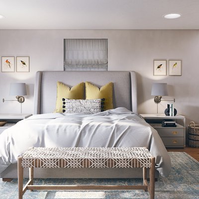 Modern, Bohemian Bedroom Design by Rhonda Stanbury Interior Designer Markie