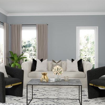 Contemporary, Glam Living Room Design by Rhonda Stanbury Interior Designer Danielle