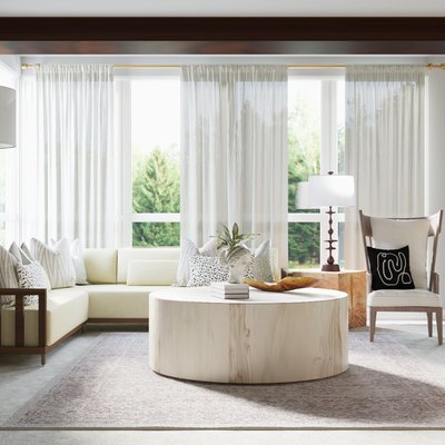 Eclectic, Rustic, Transitional Living Room Design by Rhonda Stanbury Interior Designer Marcelo