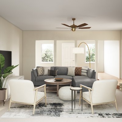 Contemporary, Bohemian Living Room Design by Rhonda Stanbury Interior Designer Anny