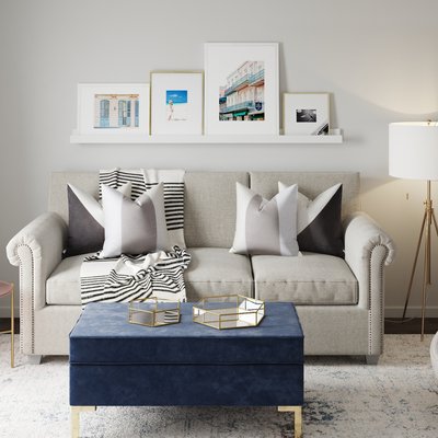 Glam, Midcentury Modern Living Room Design by Rhonda Stanbury Interior Designer Leah