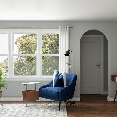 Midcentury Modern Living Room Design by Rhonda Stanbury Interior Designer Jennifer