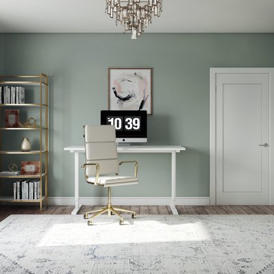 Glam, Minimal Office Design by Rhonda Stanbury Interior Designer Paige