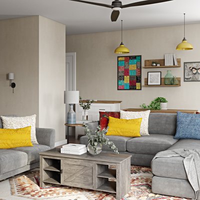 Coastal, Industrial, Country, Southwest Inspired Living Room Design by Rhonda Stanbury Interior Designer Taylor