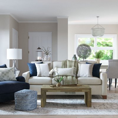 Modern, Classic Living Room Design by Rhonda Stanbury Interior Designer Tracie