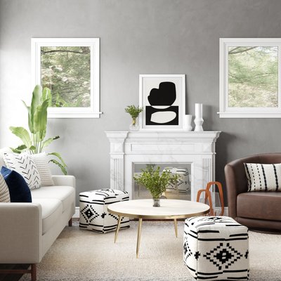 Bohemian, Midcentury Modern, Scandinavian Living Room Design by Rhonda Stanbury Interior Designer Taelor