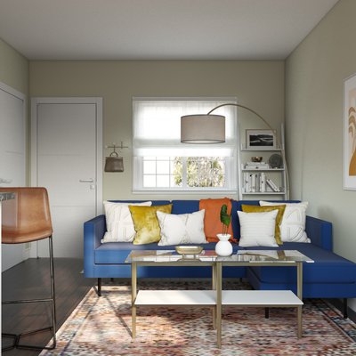 Bohemian, Transitional, Scandinavian Living Room Design by Rhonda Stanbury Interior Designer Andrea
