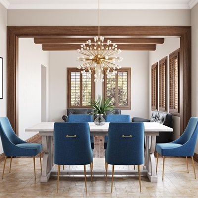 Modern, Classic, Glam Dining Room Design by Rhonda Stanbury Interior Designer Megan