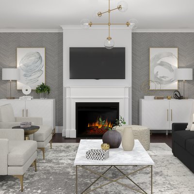 Modern Living Room Design by Rhonda Stanbury Interior Designer Karen