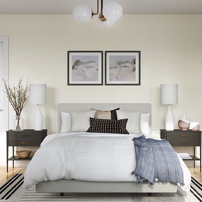Modern, Industrial, Minimal, Scandinavian Bedroom Design by Rhonda Stanbury Interior Designer Emily