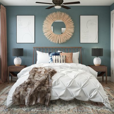Modern, Eclectic, Bohemian, Global Bedroom Design by Rhonda Stanbury Interior Designer Matthew