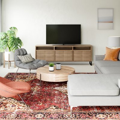 Modern, Eclectic, Bohemian, Rustic, Midcentury Modern, Minimal, Scandinavian Living Room Design by Rhonda Stanbury Interior Designer Jennifer