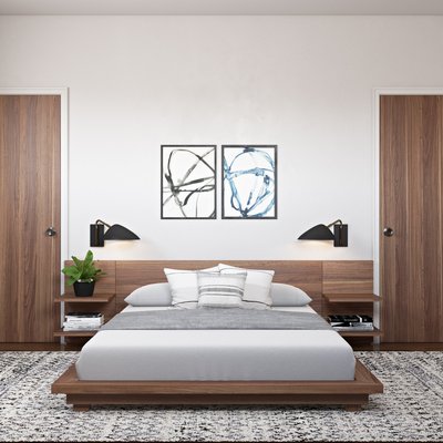 Contemporary, Modern, Eclectic, Bohemian, Midcentury Modern Bedroom Design by Rhonda Stanbury Interior Designer Katherine