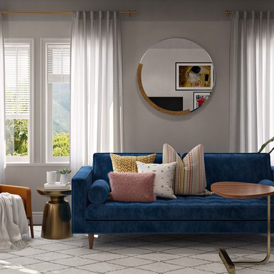 Bohemian, Midcentury Modern, Scandinavian Living Room Design by Rhonda Stanbury Interior Designer Kasee