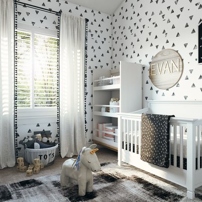 Modern, Minimal Nursery Design by Rhonda Stanbury Interior Designer Taylor