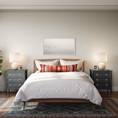 Eclectic, Bohemian, Midcentury Modern Bedroom Design by Rhonda Stanbury Interior Designer Ella