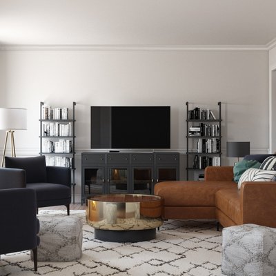 Modern, Rustic, Midcentury Modern Living Room Design by Rhonda Stanbury Interior Designer Sydney