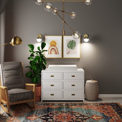 Contemporary, Eclectic, Bohemian Nursery Design by Rhonda Stanbury Interior Designer Julieta