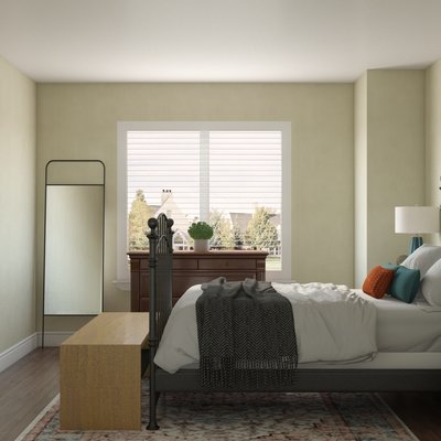 Contemporary, Midcentury Modern Bedroom Design by Rhonda Stanbury Interior Designer Shirley