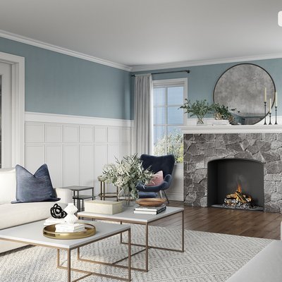 Contemporary, Classic, Eclectic Living Room Design by Rhonda Stanbury Interior Designer Kelsey