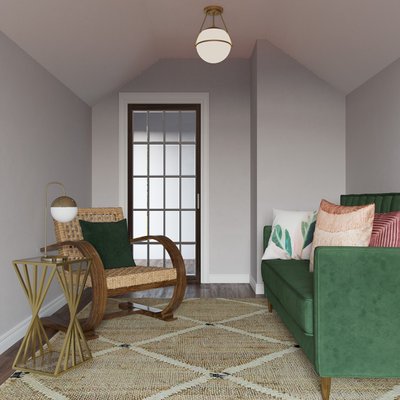 Eclectic, Glam, Midcentury Modern Office Design by Rhonda Stanbury Interior Designer Erin