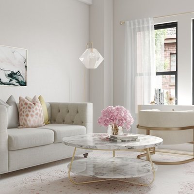 Modern, Glam Living Room Design by Rhonda Stanbury Interior Designer Jennifer