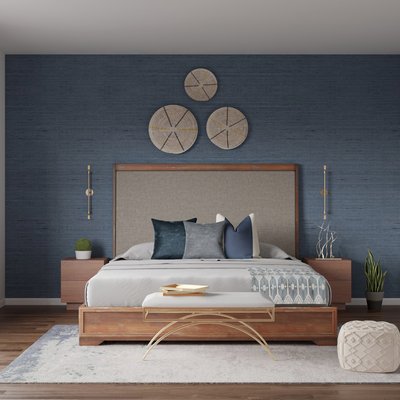Contemporary, Transitional, Midcentury Modern Bedroom Design by Rhonda Stanbury Interior Designer Apoovra