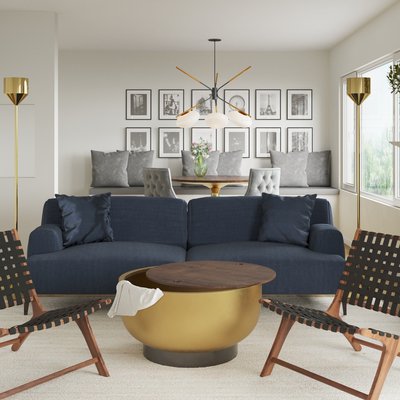 Modern, Glam, Farmhouse Living Room Design by Rhonda Stanbury Interior Designer Drew